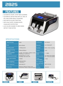 2825 Automatische Geldautomaat Rekening Teller Valuta Draagbare Rekenmachine - Product Image 5