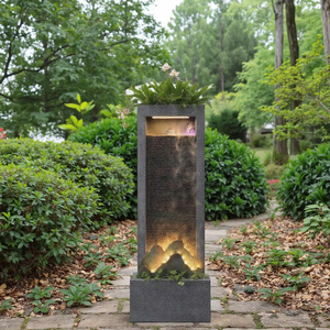 Großer Wasserbrunnen im Schiefer-Stil mit <span class=keywords><strong>Platner</strong></span> für Haus- und Gartendekoration - Product Image 6