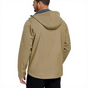 Men's Tactical Softshell <b>Jacket</b> Waterproof Windproof <b>Fleece</b> <b>Lined</b> Hooded Outdoor Work <b>Jacket</b> 6 Pockets - Product Image 2