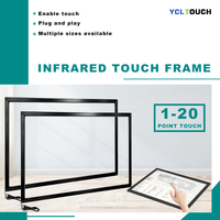 YCLTOUCH - Kit de Marco Táctil IR de 65 Pulgadas y 40 Puntos, Marco Táctil Infrarrojo Multitáctil USB, Nuevo Android Negro para el Hogar