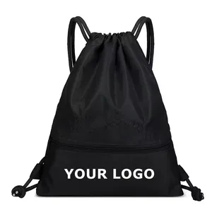 Promosyon Polyester İpli çanta yansıtıcı spor ve Fitness İpli sırt çantası kayış Tote çanta