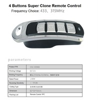 Hotsale Universal433MHZ 868MHZ Face à Face Clone Télécommande de code de duplicateur à distance pour porte de garage