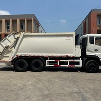Camion à ordures compacteur Dongfeng Tianlong 6x4 d'occasion, chargement arrière, 25 tonnes, pour grandes villes