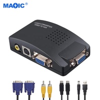 Convertisseur vidéo pour appareils électroniques grand public, adaptateur AV S-Video vers VGA, boîtier de conversion RCA vers VGA