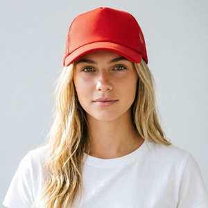 Wholesale Custom Breathable Lightweight Foam Blank Baseball <b>Cap</b> Summer 5 Panel Foam Mesh Back Trucker Hat for Men <b>Women</b> - Product Image 3