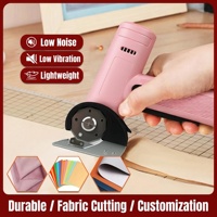 Coupe-tissu électrique rotatif rechargeable à batterie avec lame ronde manuelle pour couper le tissu, le cuir, le carton