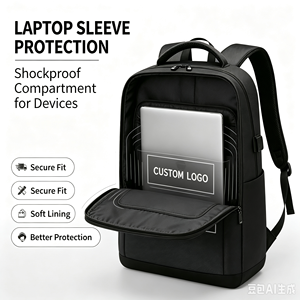 Mochila Ligera Impermeable para Portátil con Carga USB, Bolsa de Viaje para Computadora con Logotipo Personalizado, Venta al por Mayor para Oficina y Desplazamientos Diarios - Product Image 5