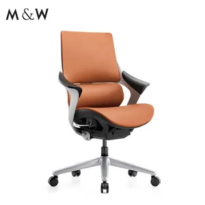 M & W cadeira reclinável do escritório tipo couro cadeiras de escritório executivo atacado barato cadeira de mesa com rodas para adolescente