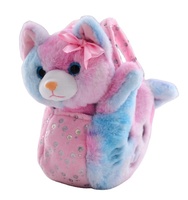 Chine usine OEM ODM coloré Sequin chat sac à main rose Kitty peluche sac à main jouets