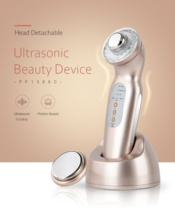 Appareil de beauté portable personnalisé en usine, technologie ionique rechargeable, têtes interchangeables, lifting facial portable, soin de la peau du corps AU - Product Image 2