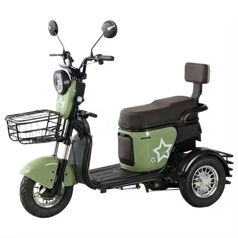 Toptan yolcu Trike küçük eğlence elektrikli üç tekerlekli bisiklet fabrika doğrudan yeni elektrikli üç tekerlekli bisiklet yetişkin Scooter aile araba