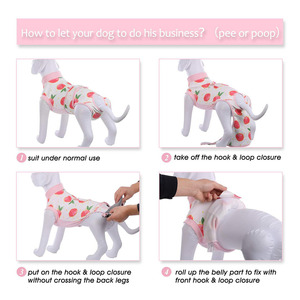 Traje de esterilización de tela <span class=keywords><strong>para</strong></span> mascotas al por mayor, traje de cirugía <span class=keywords><strong>para</strong></span> mascotas antilamidas, traje de recuperación quirúrgica suave y transpirable <span class=keywords><strong>para</strong></span> <span class=keywords><strong>perros</strong></span> y gatos, paño de protección - Product Image 4