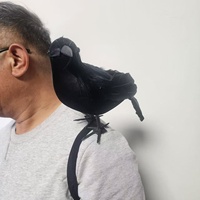 Décoration d'Halloween en fausses plumes de corbeau noir à porter sur l'épaule, faite à la main