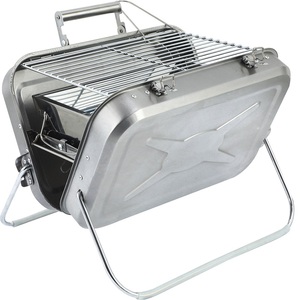 Parrilla plegable de acero inoxidable 410 OEM al aire libre mini Parrilla de barbacoa estilo maletín Parrilla de barbacoa - Product Image 1
