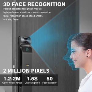 Cerradura Inteligente para Puerta con Pantalla Táctil Digital Electrónica, Control por Aplicación Wifi Tuya Ttlock, Huella Dactilar, para <span class=keywords><strong>Casa</strong></span> - Product Image 2