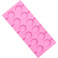 Moule en silicone rond à 12 cavités pour sucettes, bonbons, chocolat, résine – Idéal pour la fabrication artisanale DIY