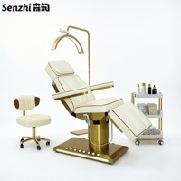 Nouveau design de lit de beauté électrique à 3 moteurs, lit pour extensions de cils, lit de salon de beauté, lit de tatouage, lit facial, lit de massage réglable, lits pour extensions de cils