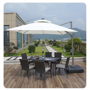 Modern Aluminum LED Solar Parasol for Balcony - Product Image 6