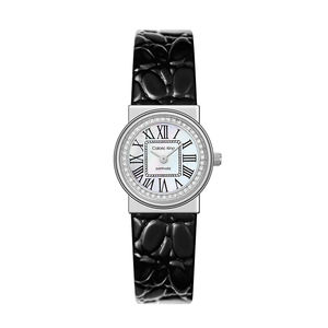 Caloric King Elegant Rose Gold Montre à quartz pour femme avec cristaux clairs 30mm Grand cadran Affichage Simple Montre-bracelet décontractée - Product Image 1