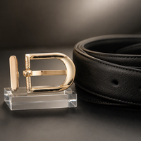 Boucles de ceinture pour hommes d'affaires, logo gravé sur mesure, alliage de zinc, métal résistant à la rouille, anti-rayures, pour ceinture en cuir