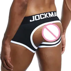 JOCKMAIL-ropa interior de algodón para hombre, pantalones cortos deportivos sin costuras, Sexy, gay