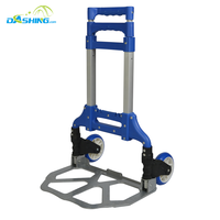 Chariot de courses pliable pour camping en plein air avec poignée télescopique réglable et roues pour monter les escaliers