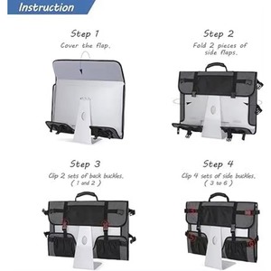 Estuche de transporte de muestra gratuito compatible con la computadora de escritorio Apple iMac de 27 pulgadas, bolsa de transporte acolchada para viajes con asa de goma - Product Image 2