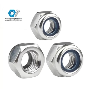 Trung Quốc kẽm mạ carbon thép Metric Hex khóa Nut M5 5/16 din985/din982 Nylon tự khóa Heavy Duty - Product Image 1