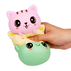 Pu Cat Stack Fidget Toy Soft <b>Squishy</b> Stress Relief Desk Decor For Kids 2 4 Years Unisex - Product Image 5