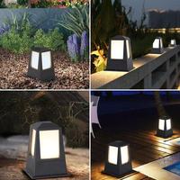 Lampes solaires LED d'extérieur modernes personnalisées IP65 en aluminium décoratif pour allées de jardin, lampes de pilier paysagères à CRI élevé