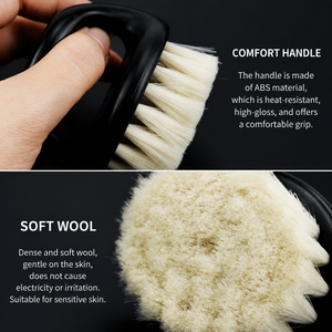 Brosse à cheveux ergonomique légère et durable en laine, forme anneau, avec logo personnalisé, pour femmes, directement de l'usine - Product Image 4