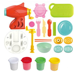 Dolphin Squeeze Toy Play Dough Set Jouet en argile pour enfants avec 4 couleurs Moules à nouilles 3d Outils de cuisine Kit d'apprentissage sensoriel créatif - Product Image 3