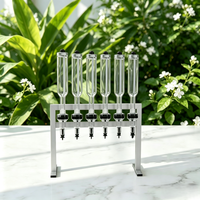 Support de Présentation de Parfums de Table de Luxe en Argent 375ml, 6 Bouteilles, Distributeur de Parfums pour Mariage