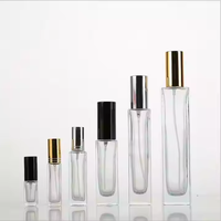 Atomiseur à vente chaude, flacons de parfum rechargeables ronds et carrés transparents, 10 ml, 15 ml, échantillons de qualité, flacons de parfum en verre