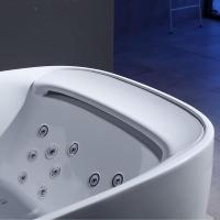 Baignoire SPA de massage ovale autoportante en acrylique moderne et contemporaine, 30 jets, thermostat, sortie d'eau en cascade, trop-plein, directement de l'usine
