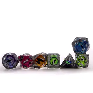 High Quality NEW <strong>Polyhedral</strong> Dragon Eye Rainbow Color <strong>Dice</strong> 7pcs Set <strong>Standard</strong> <strong>Size</strong> in Stock - Product Image 4