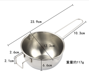 DFM01 Olla de Acero Inoxidable SUS 304 para Derretir Chocolate, Mantequilla y Aceite, con Asa, Fácil de Limpiar, EN STOCK - Product Image 6