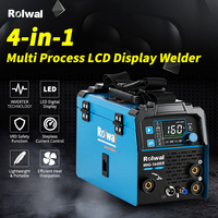 Nouvelle soudeuse à inverter portable 4-en-1 ROLWAL avec écran LCD, pour soudage MIG, fil fourré et Lift, 160A, cycle de service 40%