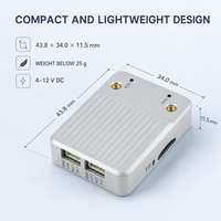 Récepteur GNSS RTK avec suppression des interférences 60 dB, positionnement multibandes, indice de protection IP54, température de fonctionnement de -30 à 65 °C pour applications autonomes