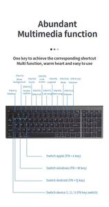 Hot Bán Siêu Mỏng Màu Xanh Răng Bàn Phím Không Dây Chuột Combo 2.4G Bt Combo Cho <span class=keywords><strong>Windows</strong></span> Máy Tính Xách Tay Chơi Game Di Động Bàn Phím - Product Image 4