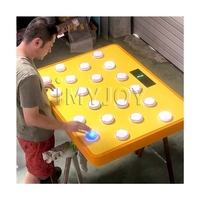 Jeu de bâton de réaction de défi de bouton de lumière LED interactif pour le plastique électronique d'agilité de réponse de Coordination œil-main de bureau