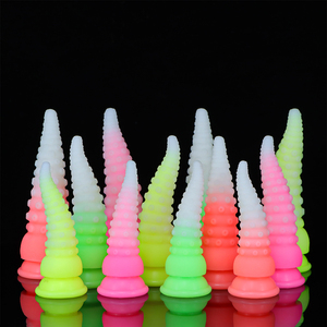 Lumineux Tentacule Animal Dilatation Anale Gode G-Spot Liquide Silicone Monstre Développer <span class=keywords><strong>Anal</strong></span> Butt Plug Pour Les Femmes Dispositif De Masturbation - Product Image 2