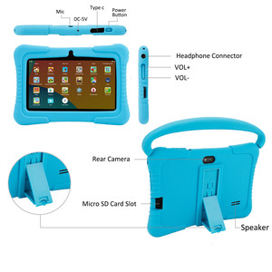 7 ''inch trẻ em Tablet PC với 2 gam RAM Android 12 OS silicon cao su trường hợp bảo vệ cho giáo dục sử dụng được sản xuất bởi Allwinner - Product Image 4