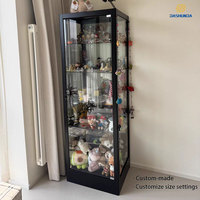 Vitrine d'exposition LED étanche et anti-poussière à haute transparence pour figurines et modèles, idéale pour la maison et le bureau