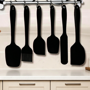 Spatule en silicone de qualité alimentaire 6 pièces, résistante à la chaleur, antiadhésive, grattoir à pâtisserie, pinceau à pâtisserie, ustensiles de cuisine, boîte de couleur - Product Image 6
