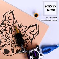 Peau d'entraînement vierge pour tatouage 3mm, en cuir synthétique double face rose, pour la pratique des sourcils et la formation au tatouage, outil d'exercice 15*20cm