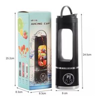 Presse-agrumes électrique portable USB 10 450 ml Grande capacité Acier inoxydable pour lait Fruits Presse-agrumes mélangeur mixeur domestique