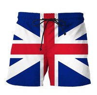 Shorts de bain pour hommes à taille élastique avec impression numérique décontractée d'été, logo personnalisé, spandex/polyester, maille respirante, séchage rapide