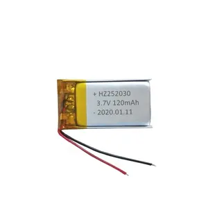 CE 3.7v 120mah 252030 Li Ion Polymer Battery Product Rechargeable Lithium Ion Li-polymer Battery