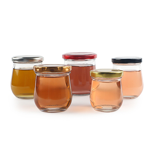 Nouveauté : Pots en verre pour pouding au miel, design ventre rond, avec couvercle métallique, 100ml, 200ml, 250ml, 300ml, 380ml - Product Image 3